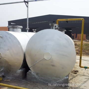 बेकार प्लास्टिक pyrolysis मशीन lanning